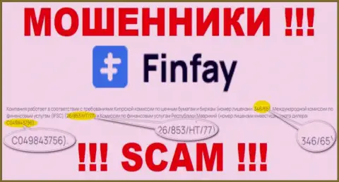 На интернет-портале ФинФай Ком показана их лицензия, но это настоящие мошенники - не доверяйте им