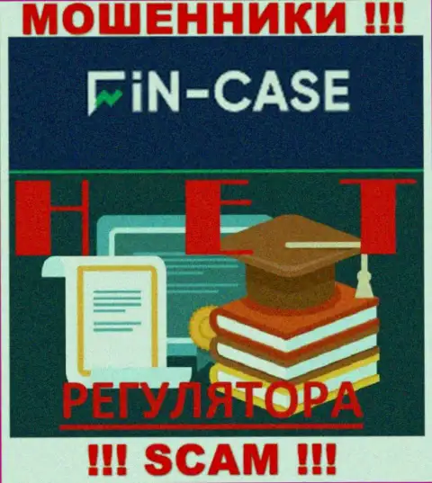 Данные о регуляторе компании FIN-CASE LTD не найти ни на их сайте, ни в глобальной internet сети