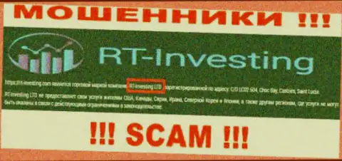 Инфа об юр лице организации RT-Investing Com, им является RT-Investing LTD