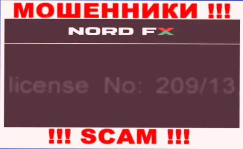 Опасно доверять денежные средства в контору NordFX, даже при существовании лицензии (номер на сайте)