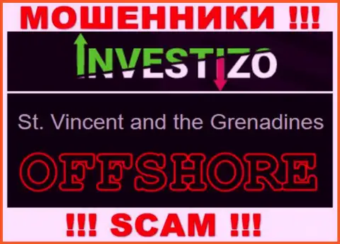 Поскольку Investizo LTD имеют регистрацию на территории Сент-Винсент и Гренадины, украденные денежные активы от них не вернуть