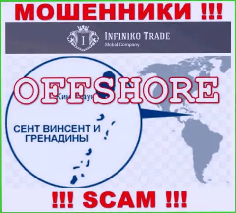 Infiniko Trade - это мошенники, их место регистрации на территории Сент-Винсент и Гренадины