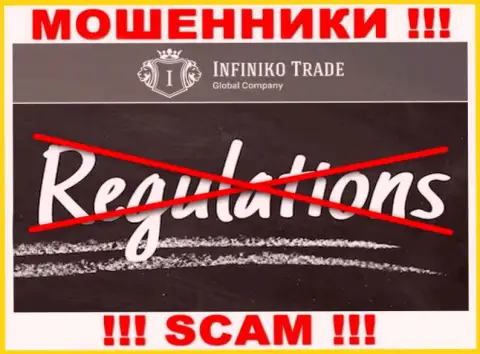 Infiniko Trade с легкостью присвоят Ваши финансовые вложения, у них вообще нет ни лицензии, ни регулирующего органа