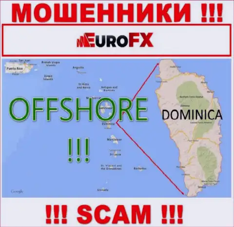 Dominica - оффшорное место регистрации ворюг Евро ФИкс Трейд, приведенное на их информационном портале