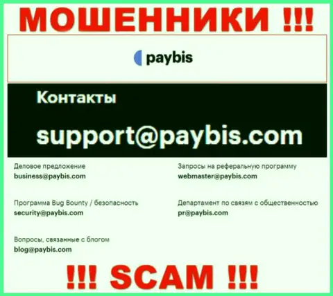 На web-сервисе компании PayBis Com предоставлена почта, писать на которую очень рискованно