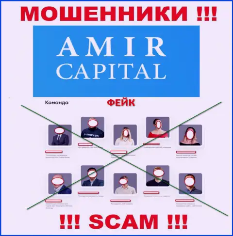 Мошенники Amir Capital безнаказанно крадут вложения, так как на сайте предоставили ложное непосредственное руководство