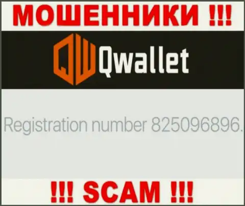 Организация QWallet разместила свой рег. номер на своем официальном сайте - 825096896