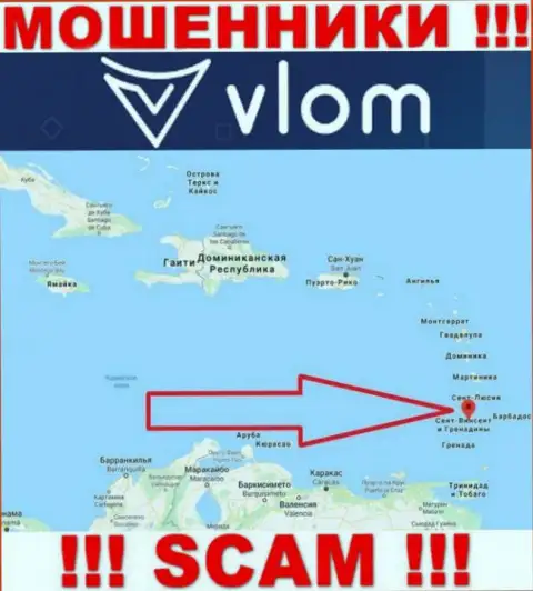 Компания Vlom - это интернет мошенники, находятся на территории Saint Vincent and the Grenadines, а это офшор