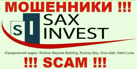Средства из компании SaxInvest Net забрать назад не получится, поскольку находятся они в офшоре - Rodney Bayside Building, Rodney Bay, Gros-Islet, Saint Lucia