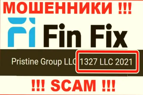 Рег. номер еще одной противозаконно действующей организации FinFix - 1327 LLC 2021