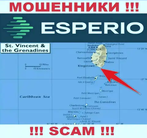 Оффшорные интернет мошенники Эсперио скрываются вот тут - Kingstown, St. Vincent and the Grenadines