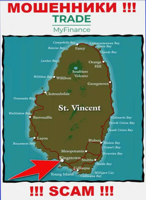 Юридическое место регистрации internet мошенников Трейд Май Финанс - Kingstown, Saint Vincent and the Grenadines