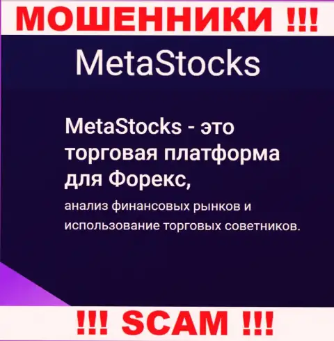 FOREX - в указанной сфере действуют хитрые интернет шулера Meta Stocks