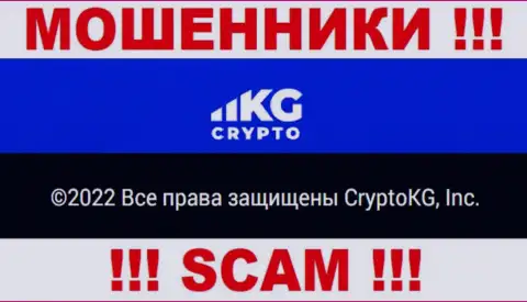 КриптоКГ - юридическое лицо мошенников компания КриптоКГ, Инк