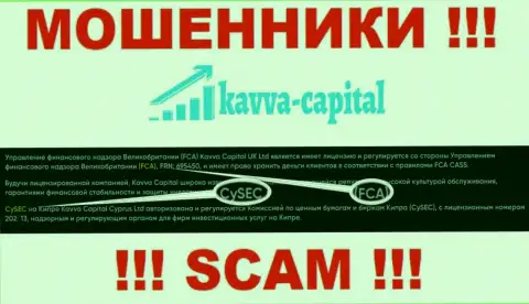 CySEC - это проплаченный регулирующий орган, вроде как курирующий Kavva Capital Com