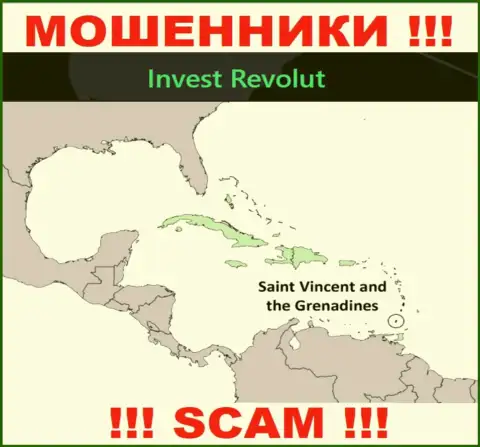 Invest Revolut базируются на территории - St. Vincent and the Grenadines, избегайте совместного сотрудничества с ними
