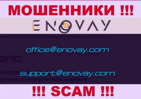 Адрес электронного ящика, который кидалы EnoVay засветили у себя на официальном web-сервисе