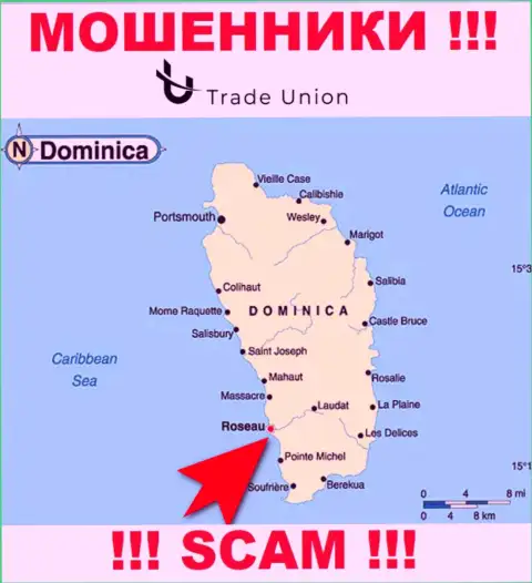 Доминика - именно здесь официально зарегистрирована контора Trade Union Pro