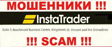 Suite 3, Beachmont Business Centre, Kingstown, St. Vincent and the Grenadines - это оффшорный юридический адрес InstaTrader Net, откуда МОШЕННИКИ лишают средств клиентов