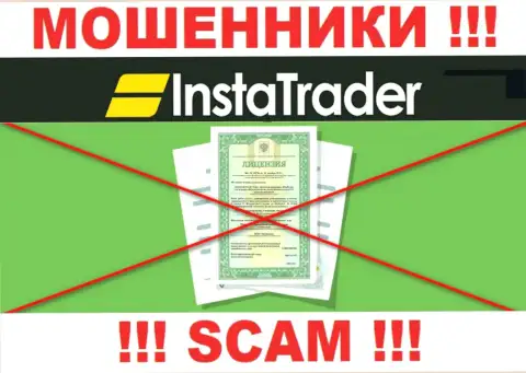 У мошенников InstaTrader Net на информационном сервисе не указан номер лицензии компании !!! Осторожнее