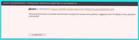 Организация Кауво Капитал описана в отзыве на сайте Revocon Ru