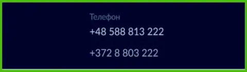 Телефонные номера криптовалютного обменного online пункта BTCBit