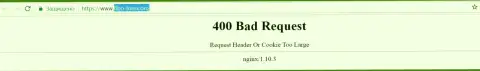 Официальный интернет-портал форекс дилера FIBO Group Ltd некоторое количество суток недоступен и выдает - 400 Bad Request (неверный запрос)
