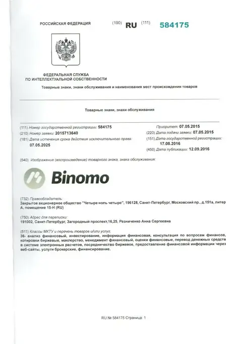 Представление фирменного знака Stagord Resources Ltd в России и его правообладатель