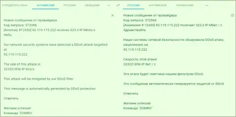 DDOS-атаки на интернет-сервис фхпро-обман.ком, организованные жульнической Форекс конторой Фикс Про